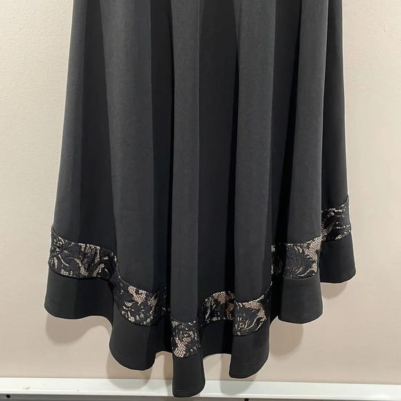City Studio Off The Shoulder Black Lace Top High Low Fit and Flare Dress 7 - Picture 8 of 16